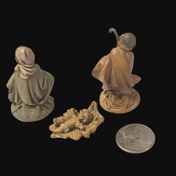 Vintage Nativity Figurines 3-Pc Set  Holy Family Made In Italy Collectible Decor - Picture 3 of 11